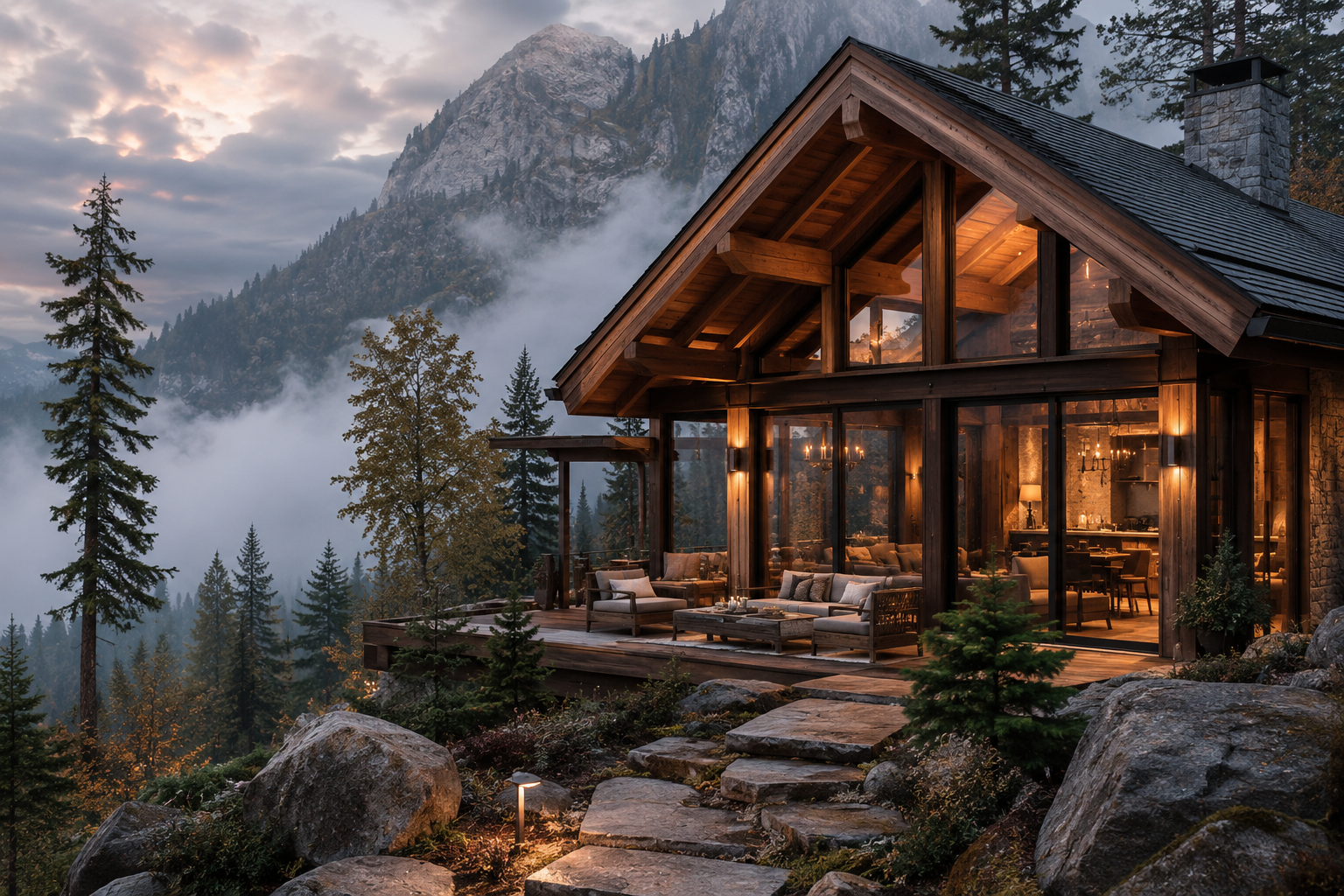 山间度假小屋建筑图 - Resort Concept